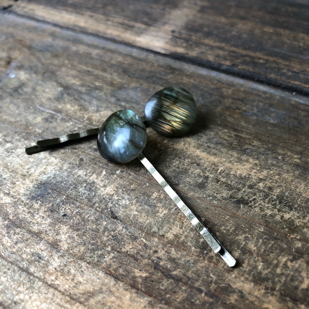 Labradorite Hair Accessory - Bobby Pins